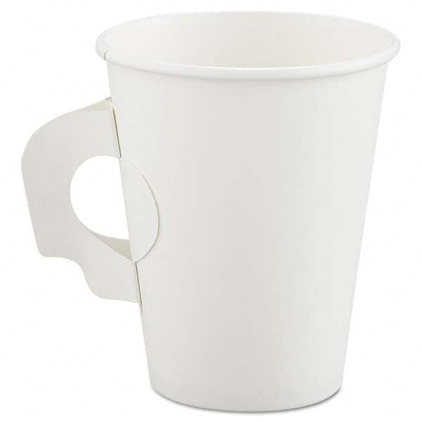 DART - Polycoated Hot Paper Cups with Handles, 8 oz, White - Exact Industrial Supply