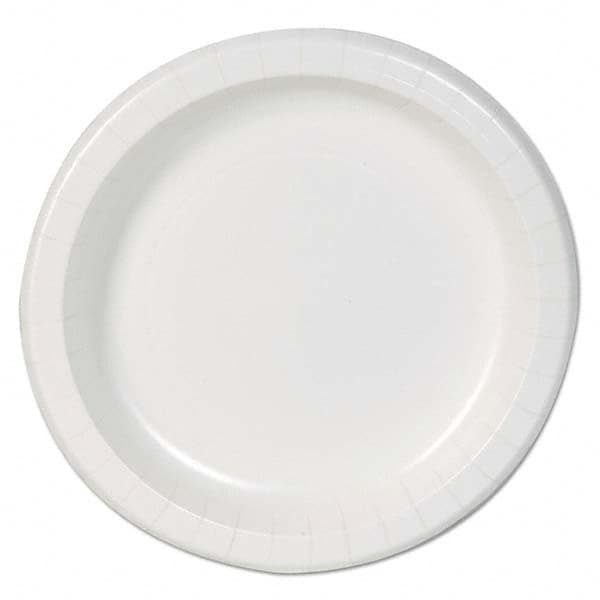 Dixie Basic - Basic Paper Dinnerware, Plates, White, 8.5" Diam, 125/Pack, 4/Carton - Exact Industrial Supply
