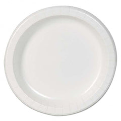 Dixie Basic - Basic Paper Dinnerware, Plates, White, 8.5" Diam, 125/Pack, 4/Carton - Exact Industrial Supply