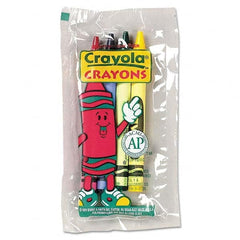 Crayola - Markers & Paintsticks Type: All Purpose Wax Crayon Color: Blue; Green; Red; Yellow - Exact Industrial Supply