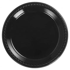 Chinet - Heavyweight Plastic Plates, 10-1/4", Black, Round - Exact Industrial Supply