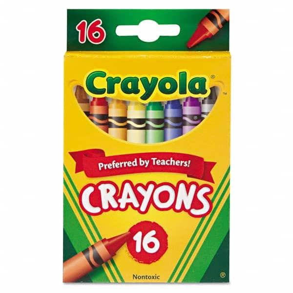 Crayola - Markers & Paintsticks Type: All Purpose Wax Crayon Color: Assorted - Exact Industrial Supply