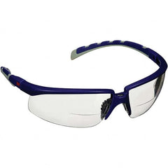 Magnifying Safety Glasses: +2, Clear Lenses, Anti-Fog & Scratch Resistant, ANSI Z87.1 UV Protection, Gray Frames, Half-Framed