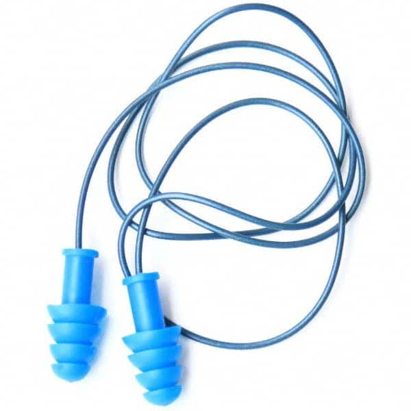 Cordova - 100 1-Pack Pairs Reusable Corded 27 dB Flanged Earplugs - Exact Industrial Supply