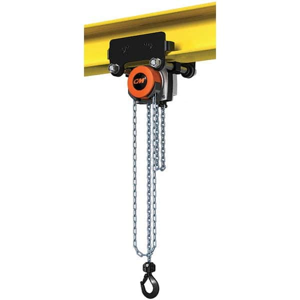 CM - 2,205 Lb Capacity, 15' Lift Height, Manual Chain Hoist - Exact Industrial Supply