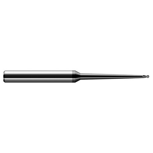 3/16″ Dia. × 3/8″ Shank × 9/32″ DOC × 4″ OAL, Carbide DLC, 2 Flute, Ballnose End Mill - Exact Industrial Supply