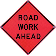 VizCon - "Men Working," 36" Wide x 36" High Vinyl Construction Roadway Sign - Exact Industrial Supply