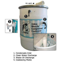 Zebra Skimmers - Oil & Water Filters & Separators Pipe Size: 0.5 (Inch) End Connections: Socket & Spigot - Exact Industrial Supply