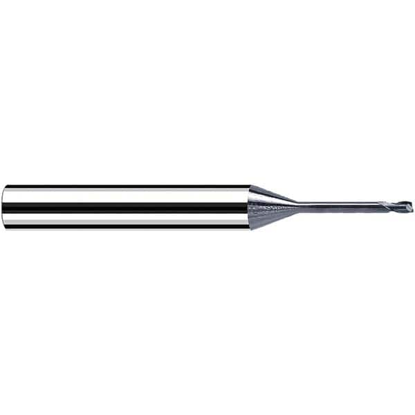 Fraisa - 0.5mm Diam 2 Flute Solid Carbide 0.05mm Corner Radius End Mill - Exact Industrial Supply