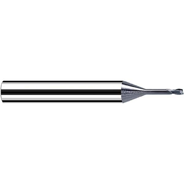 Fraisa - 0.8mm Diam 2 Flute Solid Carbide 0.2mm Corner Radius End Mill - Exact Industrial Supply