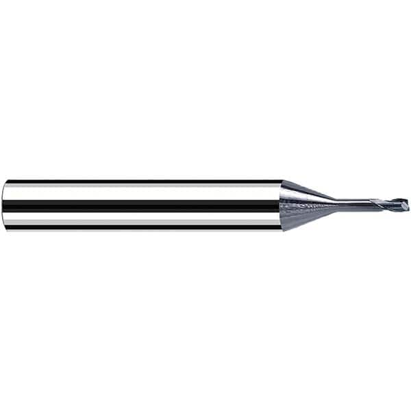 Fraisa - 0.8mm Diam 2 Flute Solid Carbide 0.1mm Corner Radius End Mill - Exact Industrial Supply