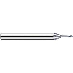 Fraisa - 1mm Diam 2 Flute Solid Carbide 0.2mm Corner Radius End Mill - Exact Industrial Supply