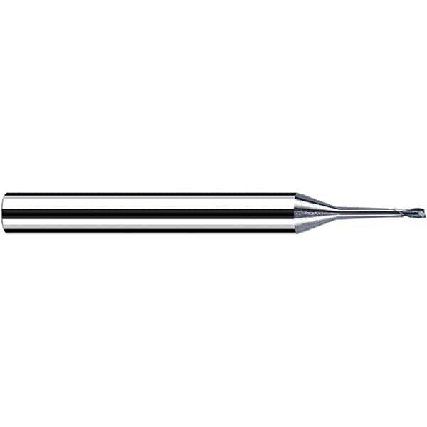 Fraisa - 2.5mm Diam 2 Flute Solid Carbide 0.2mm Corner Radius End Mill - Exact Industrial Supply