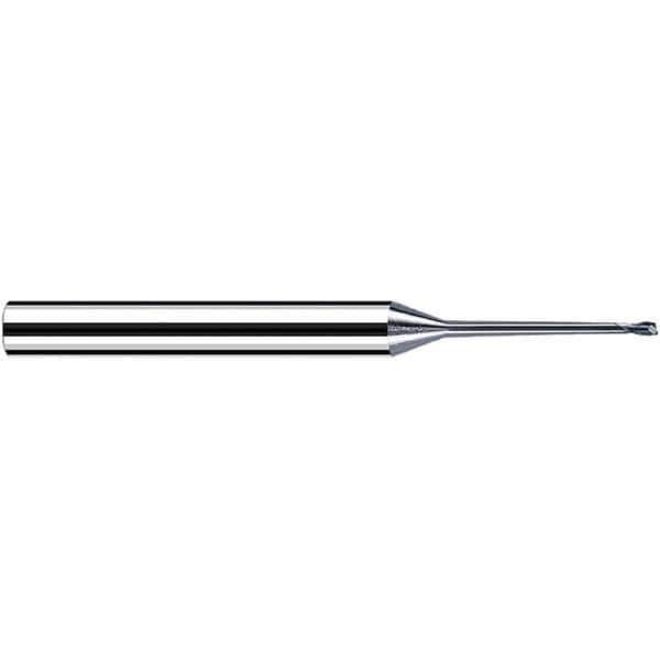 Fraisa - 0.8mm Diam 2 Flute Solid Carbide 0.1mm Corner Radius End Mill - Exact Industrial Supply