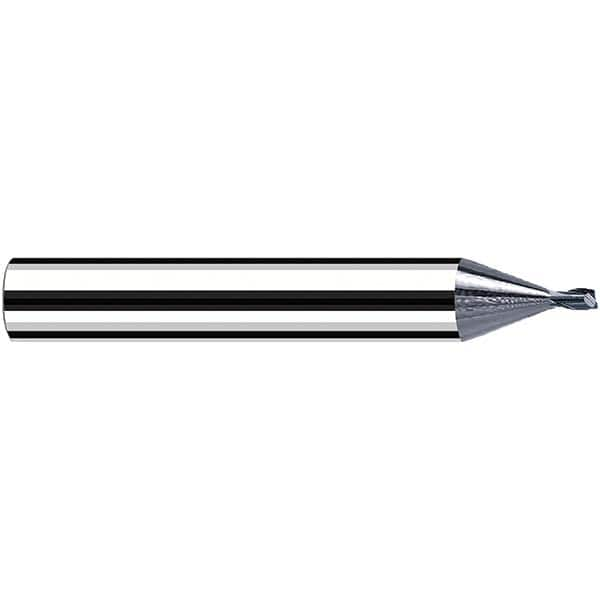 Fraisa - 0.8mm Diam 2 Flute Solid Carbide 0.2mm Corner Radius End Mill - Exact Industrial Supply