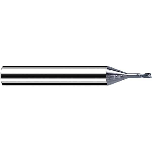 Fraisa - 2mm Diam 2 Flute Solid Carbide 0.2mm Corner Radius End Mill - Exact Industrial Supply