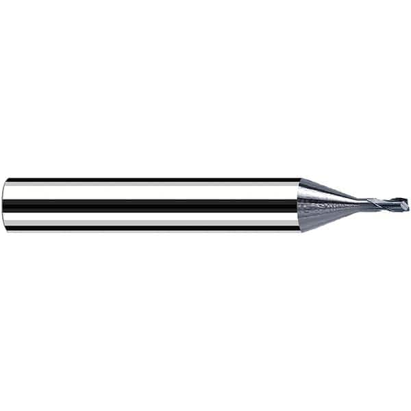 Fraisa - 0.8mm Diam 2 Flute Solid Carbide 0.1mm Corner Radius End Mill - Exact Industrial Supply