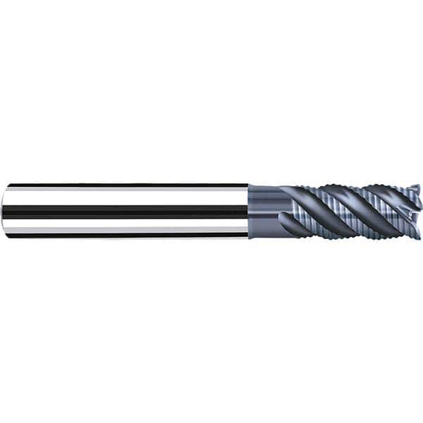 Fraisa - 3/8" Diam, 3/4" LOC, 4 Flute Solid Carbide Roughing Square End Mill - Exact Industrial Supply