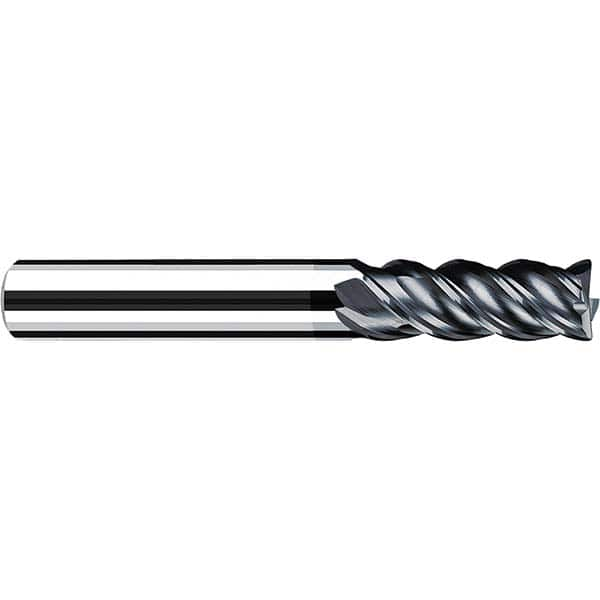 Fraisa - 1" Diam 4 Flute Solid Carbide 0.09" Corner Radius End Mill - Exact Industrial Supply