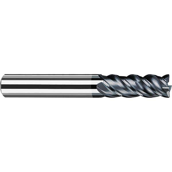 Fraisa - 1/2" Diam 4 Flute Solid Carbide 0.09" Corner Radius End Mill - Exact Industrial Supply