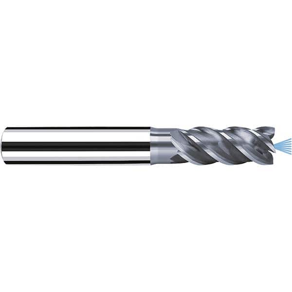 Fraisa - 1/2" Diam 4 Flute Solid Carbide 0.008" Corner Radius End Mill - Exact Industrial Supply