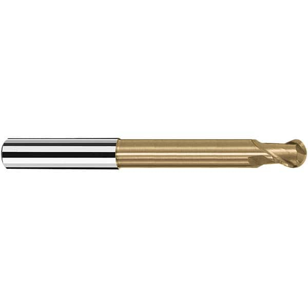 Fraisa - 6mm Diam, 7mm LOC, 2 Flute Solid Carbide Ball End Mill - Exact Industrial Supply