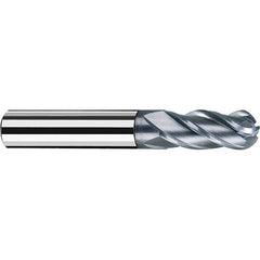 Fraisa - 5/16" Diam, 1" LOC, 4 Flute Solid Carbide Ball End Mill - Exact Industrial Supply