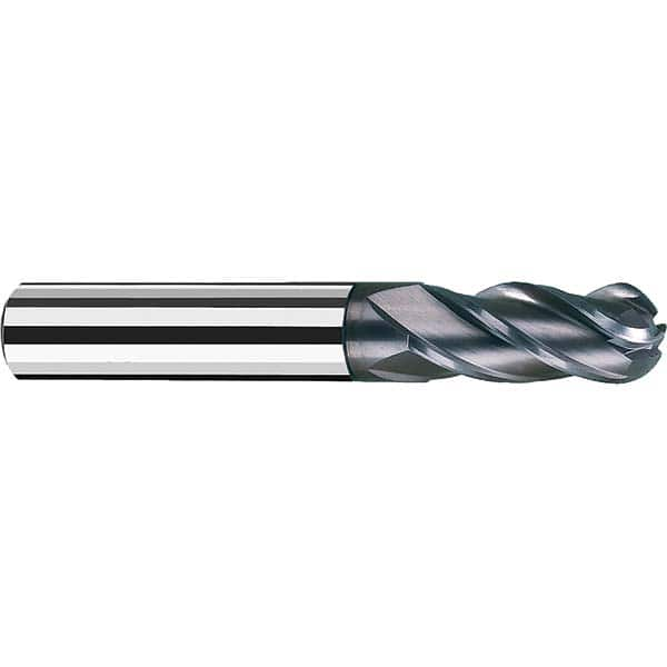 Fraisa - 5/16" Diam, 3/4" LOC, 4 Flute Solid Carbide Ball End Mill - Exact Industrial Supply