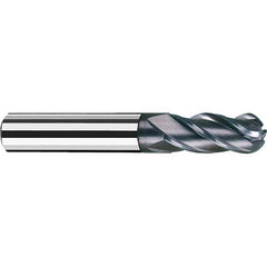 Fraisa - 5/16" Diam, 3/4" LOC, 4 Flute Solid Carbide Ball End Mill - Exact Industrial Supply