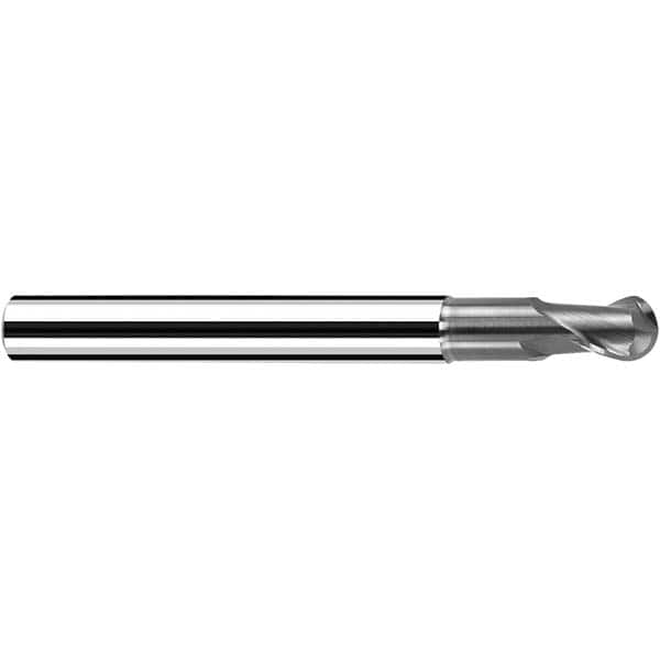 Fraisa - 3/8" Diam, 3/8" LOC, 2 Flute Solid Carbide Ball End Mill - Exact Industrial Supply