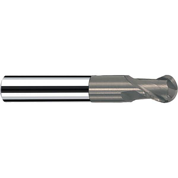 Fraisa - 1/2" Diam, 1/2" LOC, 2 Flute Solid Carbide Ball End Mill - Exact Industrial Supply