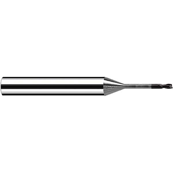 Fraisa - 0.6mm Diam 2 Flute Solid Carbide 0.05mm Corner Radius End Mill - Exact Industrial Supply