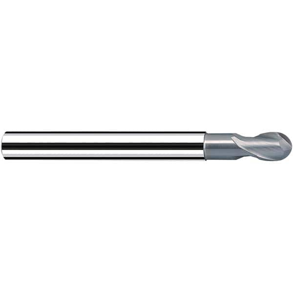 Fraisa - 12mm Diam, 13mm LOC, 2 Flute Solid Carbide Ball End Mill - Exact Industrial Supply