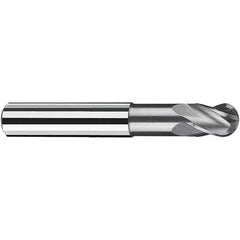 Fraisa - 10mm Diam, 11mm LOC, 4 Flute Solid Carbide Ball End Mill - Exact Industrial Supply