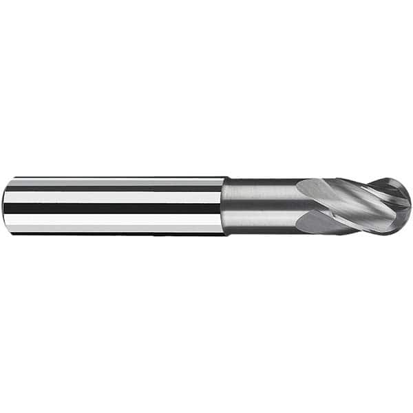 Fraisa - 8mm Diam, 9mm LOC, 4 Flute Solid Carbide Ball End Mill - Exact Industrial Supply