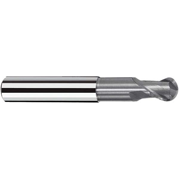 Fraisa - 10mm Diam, 11mm LOC, 2 Flute Solid Carbide Ball End Mill - Exact Industrial Supply