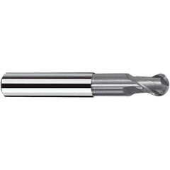 Fraisa - 10mm Diam, 11mm LOC, 2 Flute Solid Carbide Ball End Mill - Exact Industrial Supply