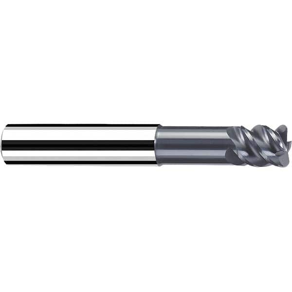 Fraisa - 1/2" Diam 4 Flute Solid Carbide 0.06" Corner Radius End Mill - Exact Industrial Supply