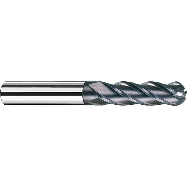 Fraisa - 5/16" Diam, 1-1/4" LOC, 4 Flute Solid Carbide Ball End Mill - Exact Industrial Supply