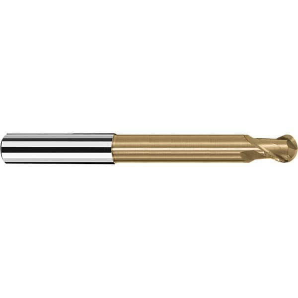 Fraisa - 3/8" Diam, 3/8" LOC, 2 Flute Solid Carbide Ball End Mill - Exact Industrial Supply