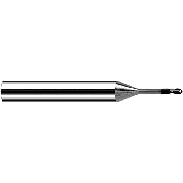 Fraisa - 0.15mm Diam, 6mm LOC, 2 Flute Solid Carbide Ball End Mill - Exact Industrial Supply