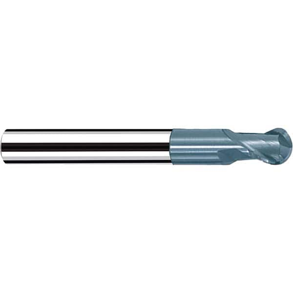 Fraisa - 3/8" Diam, 3/8" LOC, 2 Flute Solid Carbide Ball End Mill - Exact Industrial Supply