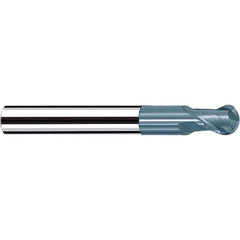 Fraisa - 3/8" Diam, 3/8" LOC, 2 Flute Solid Carbide Ball End Mill - Exact Industrial Supply