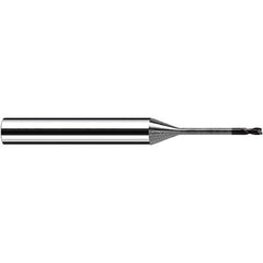 Fraisa - 2mm Diam 2 Flute Solid Carbide 0.1mm Corner Radius End Mill - Exact Industrial Supply