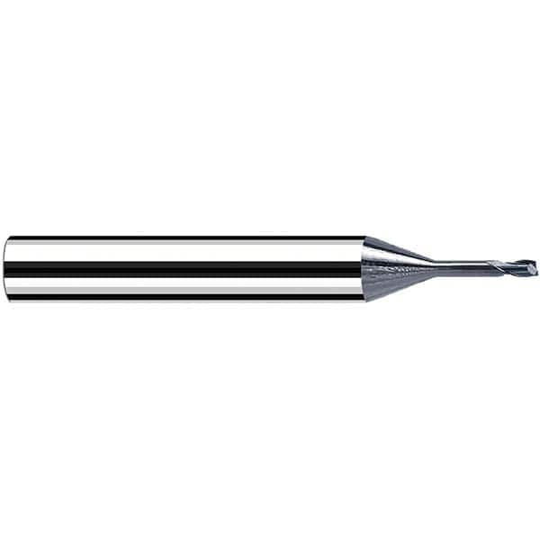 Fraisa - 0.2mm, 6mm LOC, 57mm OAL, 2 Flute Solid Carbide Square End Mill - Exact Industrial Supply