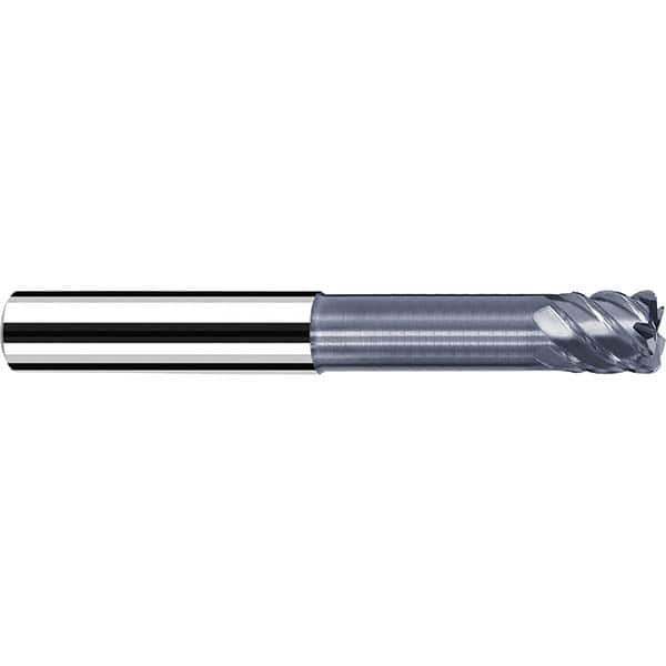 Fraisa - 3/8" Diam 6 Flute Solid Carbide 0.01" Corner Radius End Mill - Exact Industrial Supply