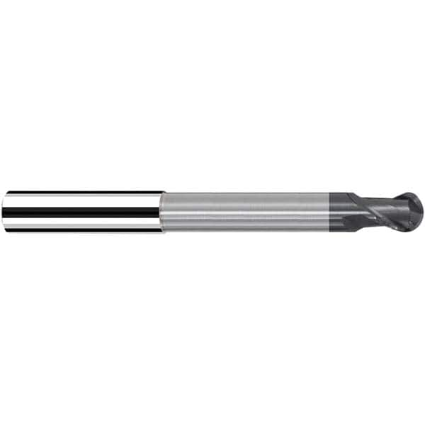 Fraisa - 6mm Diam, 7mm LOC, 2 Flute Solid Carbide Ball End Mill - Exact Industrial Supply