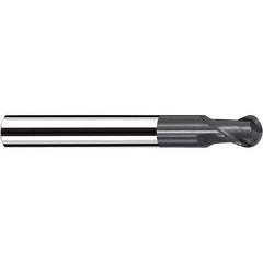 Fraisa - 3/8" Diam, 3/8" LOC, 2 Flute Solid Carbide Ball End Mill - Exact Industrial Supply