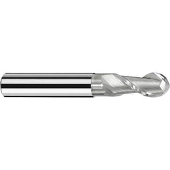 Fraisa - 1/2" Diam, 1/2" LOC, 2 Flute Solid Carbide Ball End Mill - Exact Industrial Supply