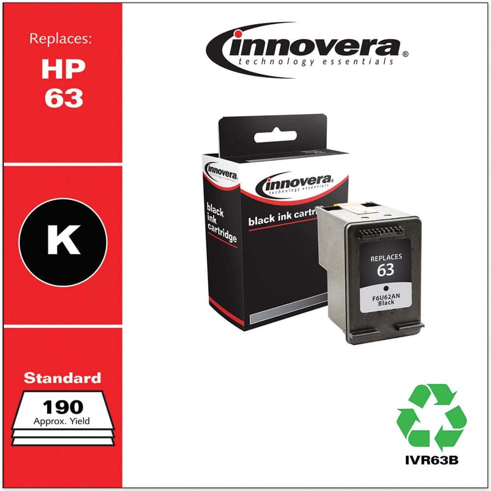innovera - Remanufactured F6U62AN (63) Ink, 190 Page-Yield, Black - Exact Industrial Supply